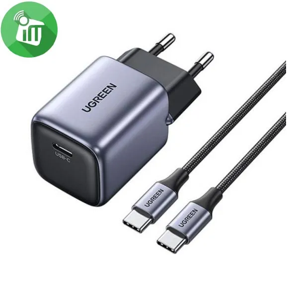 UGREEN CD319 Nexode 30W USB-C PD GaN Fast Charger With USB-C/C Cable