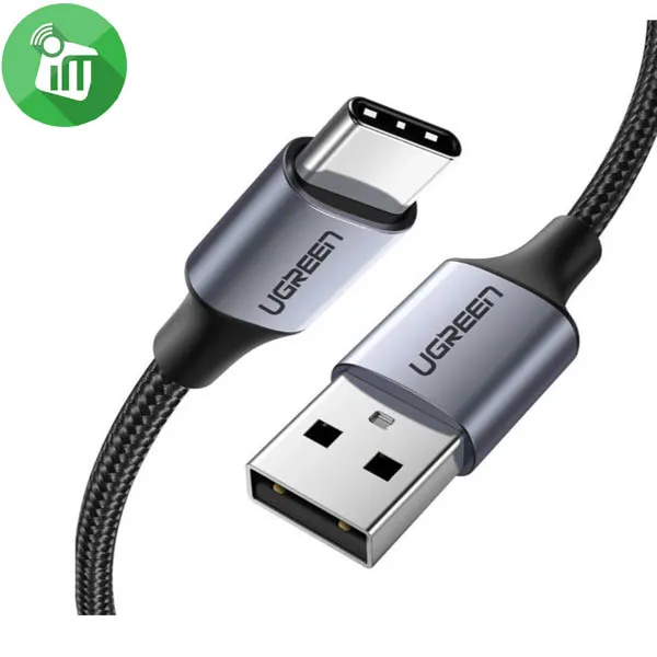 UGREEN US288 USB-A 2.0 to USB-C Aluminum Braid Cable 3A (2M)