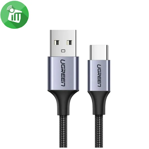 UGREEN US288 USB-A 2.0 to USB-C Aluminum Braid Cable 3A (1M)