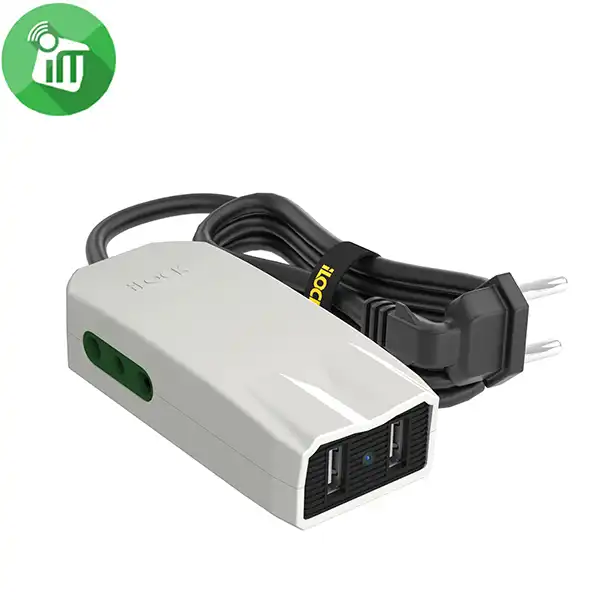 iLock Mini Charger Pro Dual Port USB-A With 2 Outlets (1.5m)