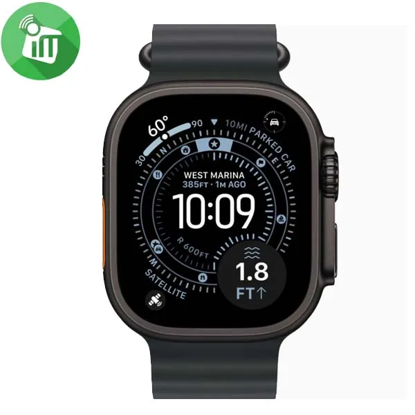 Apple Watch Ultra 3 GPS + Cellular Titanium Black Case with Ocean Band - Image 2