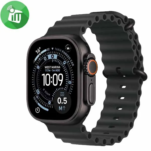 Apple Watch Ultra 3 GPS + Cellular Titanium Black Case with Ocean Band