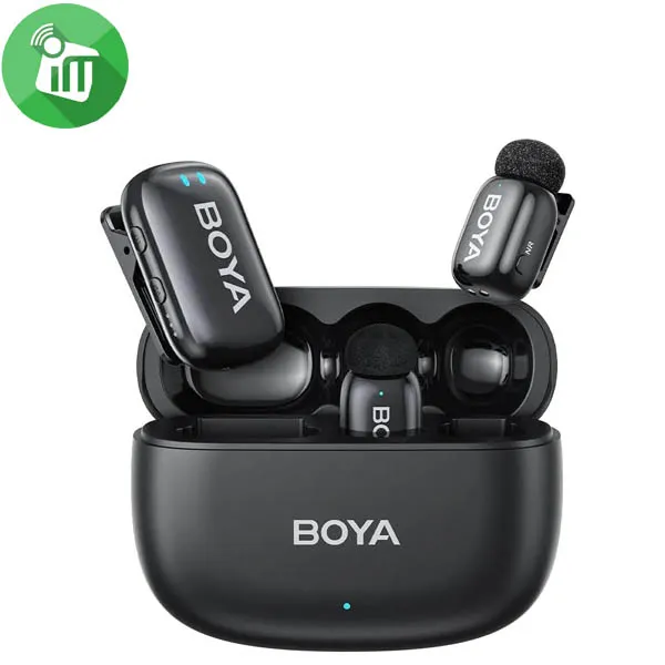 BOYA Mini 18 3.5mm 2-Person Wireless Microphone With Charging Case