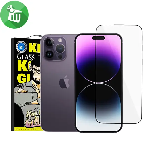 KingKong Full Glue HD Dustproof Glass Guard Screen iPhone 14 Pro Max