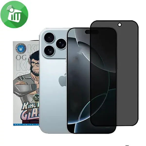 KingKong Full Glue Privacy HD Glass Guard Screen iPhone 17 Pro