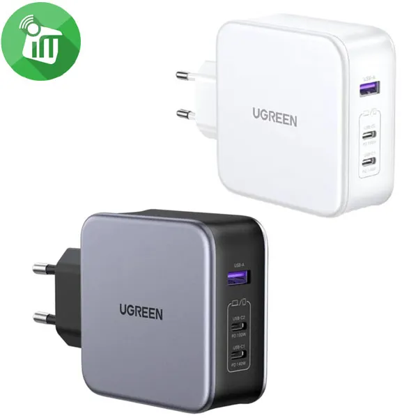 UGREEN CD289 Nexode 3-Port PD GaN Wall Charger 140W With USB-C/C Cable