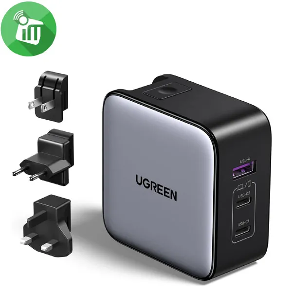 UGREEN CD296 Nexode 3-Port PD GaN Wall Charger 65W