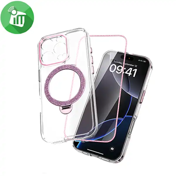 Xundd Zero Sense Diamond MagSafe Holder Series Case iPhone 16 (With Glass Screen)