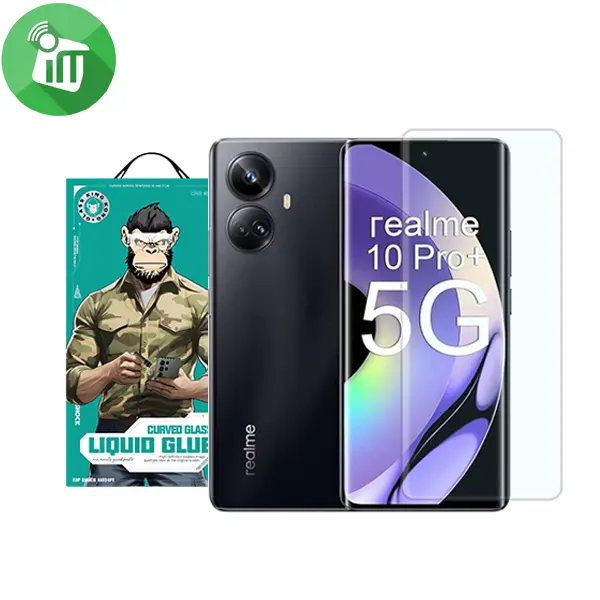 iScreen UV Full Glue Curved Glass Screen Protector Realme 10 Pro Plus