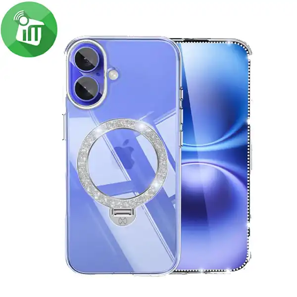 Xundd Zero Sense Diamond MagSafe Holder Series Case iPhone 16 (With Glass Screen) - Image 3