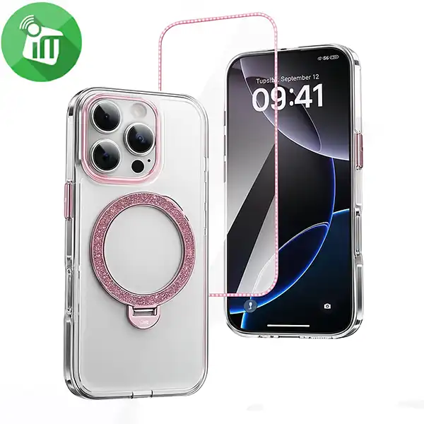 Xundd Zero Sense Diamond MagSafe Holder Series Case iPhone 16 Pro Max (With Glass Screen)